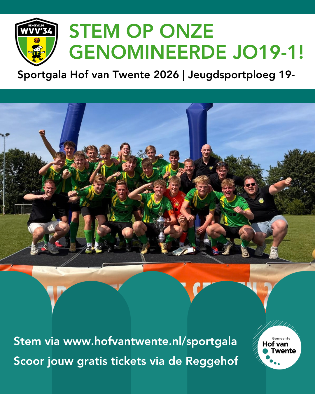 WVV’34 JO19-1 heeft jullie stem nodig!