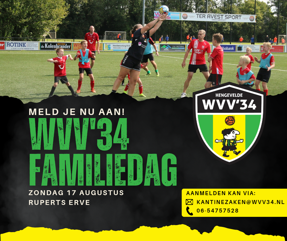 WVV'34 Familiedag – Zondag 17 augustus