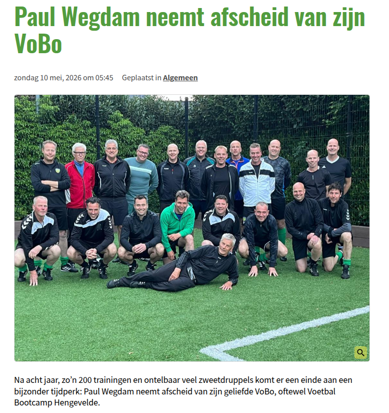 Paul Wegdam neemt afscheid van zijn VoBo