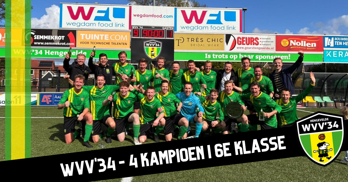 WVV'34 - 4 KAMPIOEN | 6e klasse