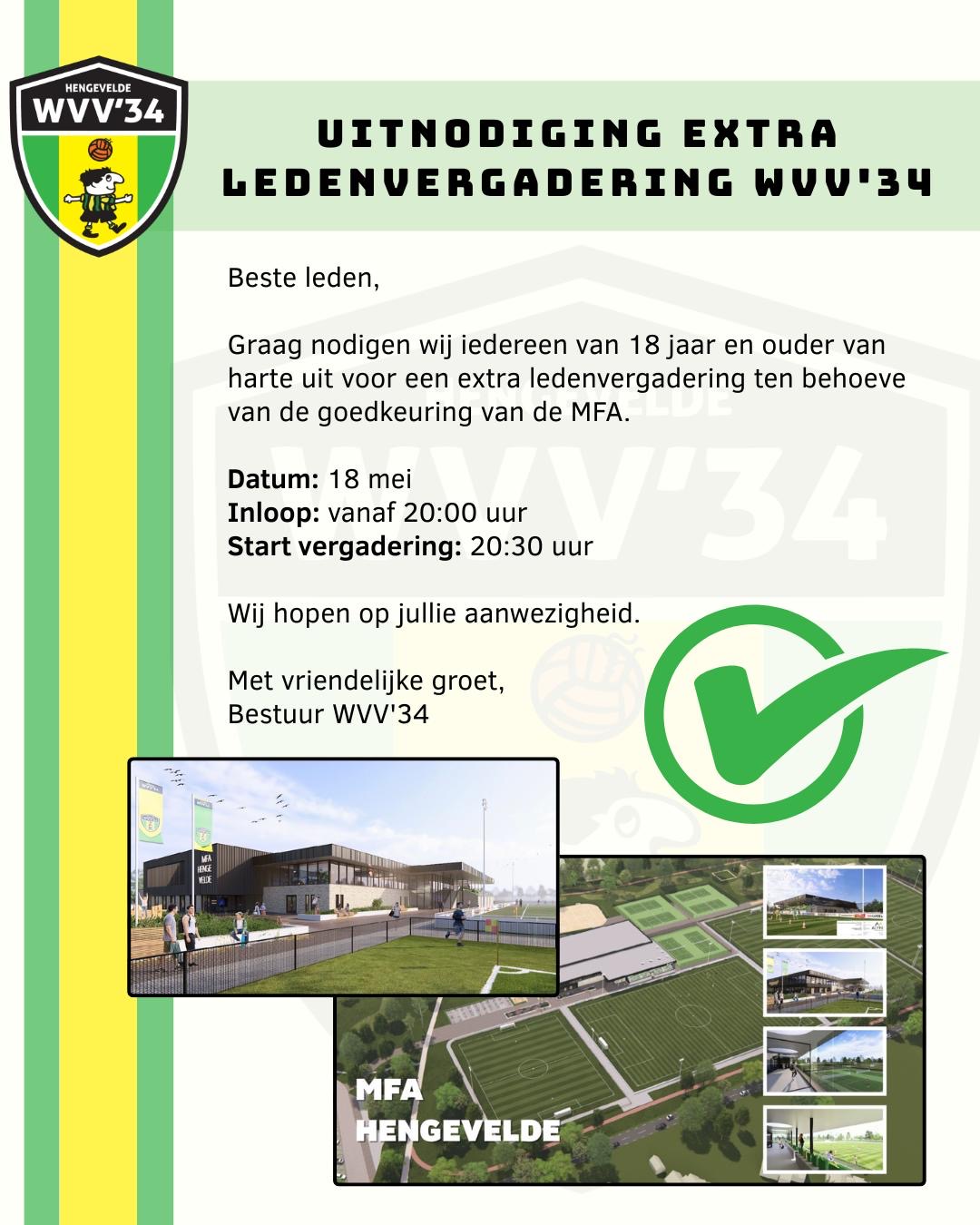 Herinnering: aanstaande maandag vindt de extra ledenvergadering plaats.