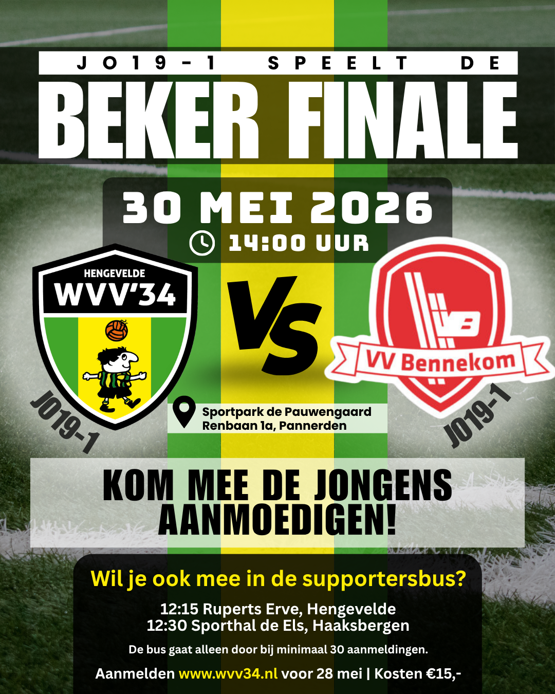 Bekerfinale JO19-1 – support WVV'34!