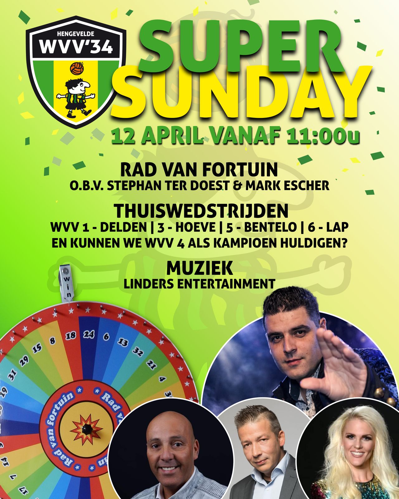 Super Sunday bij WVV – zondag 12 april