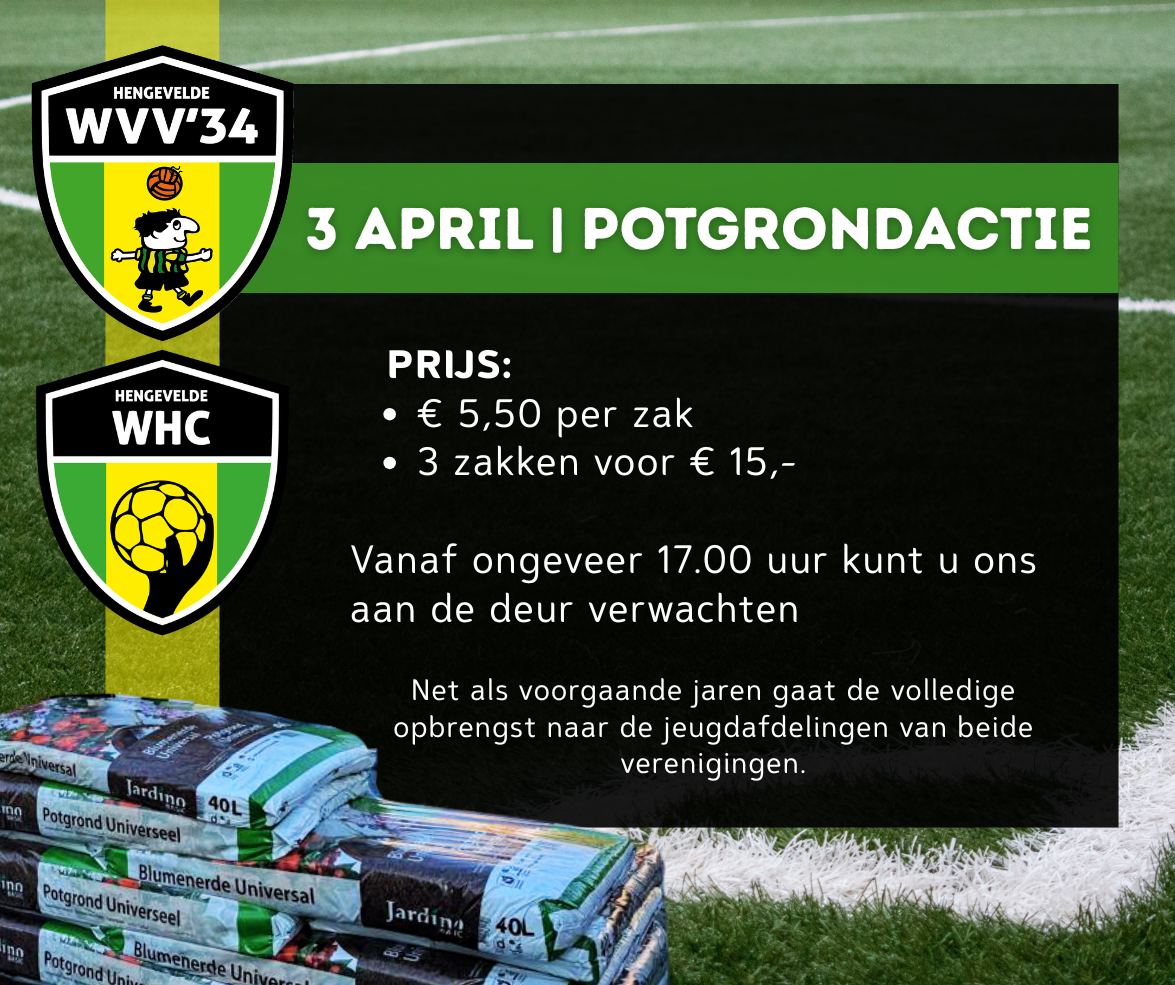 Potgrondactie WVV’34 & WHC | 3 april