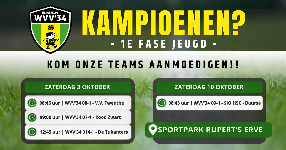 Kampioensweekend op eigen bodem!