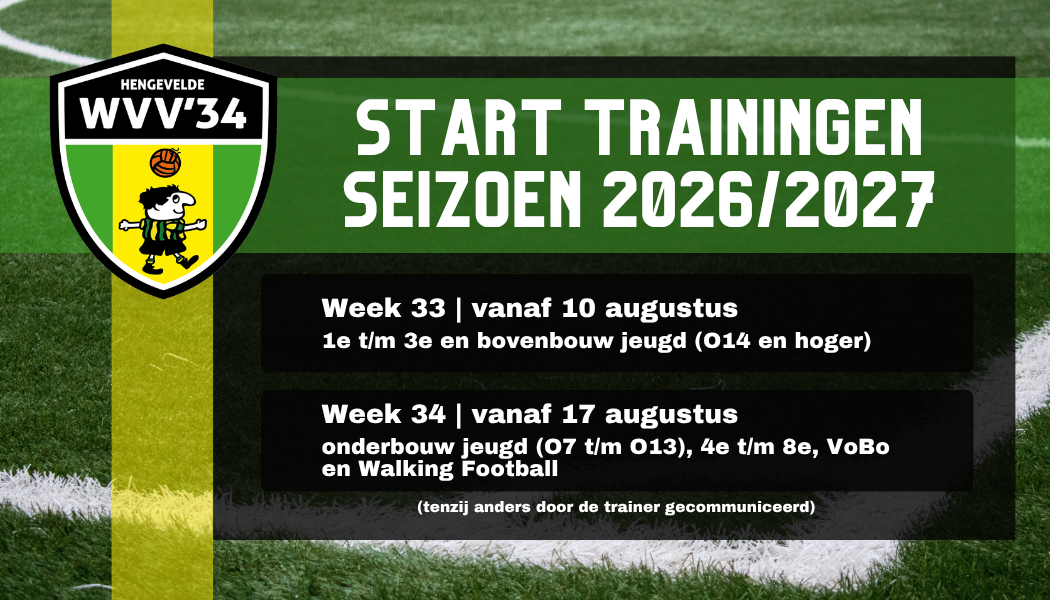 Seizoensstart 2026/2027 – Belangrijke informatie